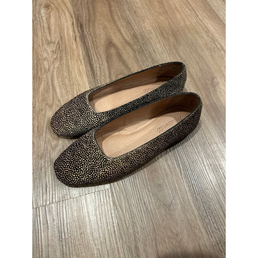 Madewell Haircalf Animal Print Spotted Brown NEW Flats 7.5